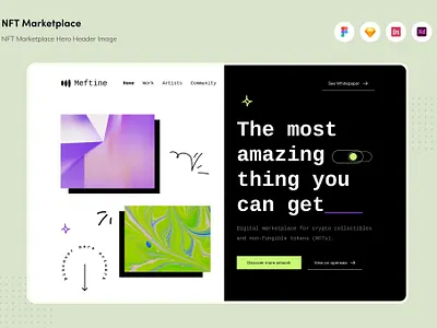 FREE NFT Hero Header Image app coin conceptual currency cyberspace design exchange future header image hero website network nf web hero nft nft hero ui ui design unique ux ux design website