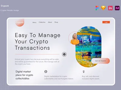 FREE Sugih - Crypto Hero Header Image app coin conceptual currency cyberspace design exchange future header image hero website network nf web hero nft nft hero ui ui design unique ux ux design website