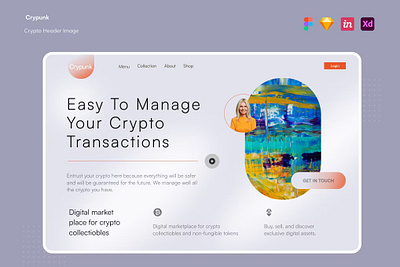 FREE Sugih - Crypto Hero Header Image app coin conceptual currency cyberspace design exchange future header image hero website network nf web hero nft nft hero ui ui design unique ux ux design website