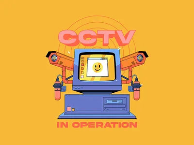 CCTV artwork design digitalart flat graphic graphic design illustration illustrator logo vector vectorartwork