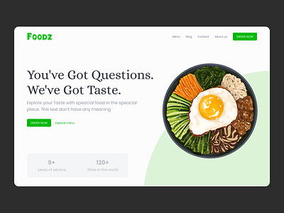 Food Shot delivery design food graphic design minimal retaurant ui web