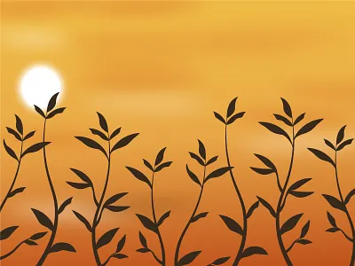 The Sunset artist design designer illustration nature paintings ui ux vector