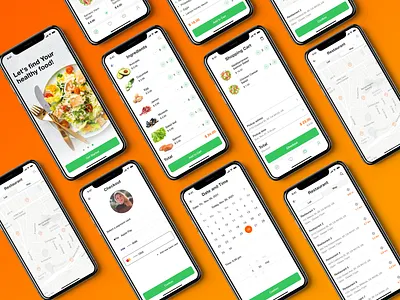 Salad delivery app app app concept branding delivery app mobile app product design typography ui ux