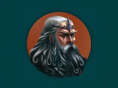 Odin 2d composition design dribbblers graphic illustration