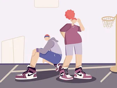 Nike-favorite style graphic design illustration style
