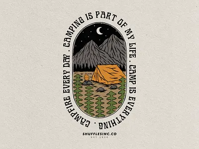 Camp Fire Outdoor Apparel 3d animation art badge badge logo branding design graphic design illustration illustrator logo motion graphics tropical ui vector