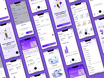 Habit tracking app android app habit tracker ios mobile app onboarding product design progress task tracker ui ux