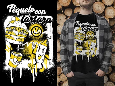 Péguelo con Tártara chara character graphic design guturo illustration vector