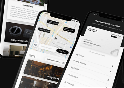 Insignia Experience | App - Travel, Map and Card 3d branding business design illustration logo mockup typography ui ux vector