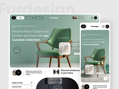 Modern Furniture Website ecommerce furniture furniture design login modern sign in