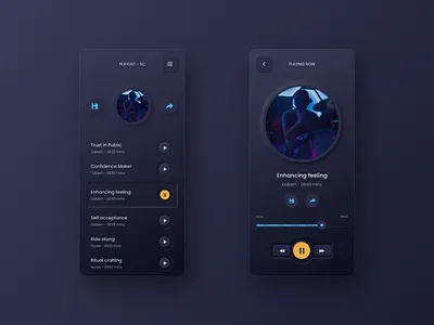 MUSIFUN - Neumorphism UI app behance best design dribbble fun mobile modern music music player neumorphism new skeuomorphism style therapy top ui uiux user interface visual