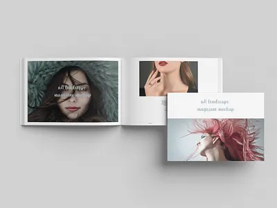 A4 Landscape Magazine Mockup a4 background blank booklet brochure catalog empaty landscape magazine mockup paper print