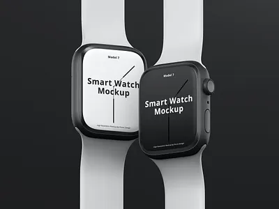Free Smart Watch Mockup abstract apple apple watch clean device display mockup presentation realistic screen simple smart watch smartwatch smartwatch 7 ui ux watch 7 web webpage website