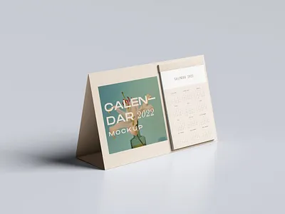 Desk Calendar Mockup a5 calendar design desk deskstop horizontal identity mockup office spiral standing table template