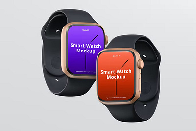 Free Smart Watch Mockup abstract apple apple watch clean device display mockup presentation realistic screen simple smart watch smartwatch smartwatch 7 ui ux watch 7 web webpage website