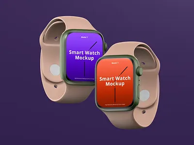 Free Smart Watch Mockup abstract apple apple watch clean device display mockup presentation realistic screen simple smart watch smartwatch smartwatch 7 ui ux watch 7 web webpage website