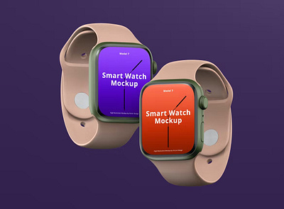 Free Smart Watch Mockup abstract apple apple watch clean device display mockup presentation realistic screen simple smart watch smartwatch smartwatch 7 ui ux watch 7 web webpage website