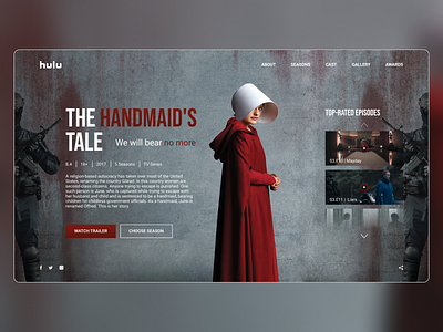 The Handmaid's Tale Promo concept concept design dailyui desktop makeevaflchallenge makeevaflchallenge6 movie the handmaids tale tv series tv show ui ux web website