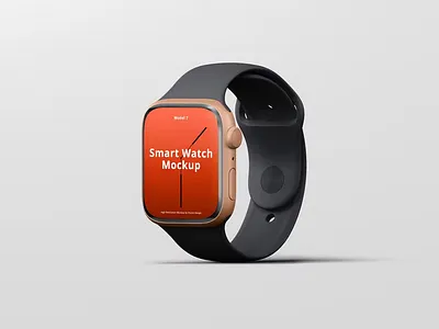 Free Smart Watch Mockup abstract apple apple watch clean device display mockup presentation realistic screen simple smart watch smartwatch smartwatch 7 theme ui ux watch 7 web webpage