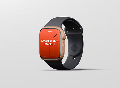 Free Smart Watch Mockup abstract apple apple watch clean device display mockup presentation realistic screen simple smart watch smartwatch smartwatch 7 theme ui ux watch 7 web webpage