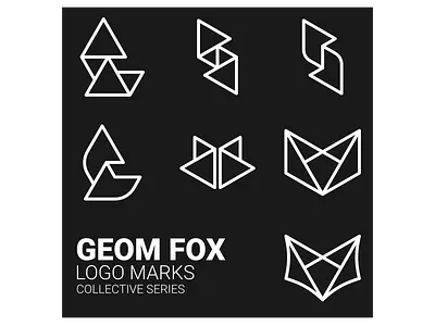Geom Fox animals bold branding clean corporate identity design geometric graphic design illustration logo simple vector