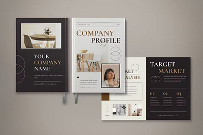 Free Beige Minimalist Company Profile Book book business company company profile corporate creative design facing facing pages marketing minimalist pages print print design print template profile project pubric pubric print strategy