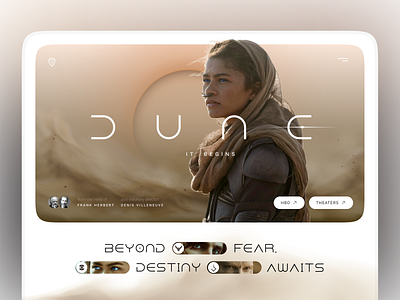 Dune Promo Page chani cinema duna film makeevaflchallenge makeevaflchallenge6 movie promo page ui uiux warner brothers zendaya