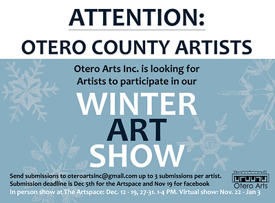 Winter Art Show advertisement graphic design illustration