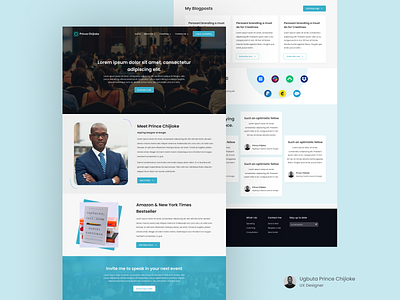 Landing Page - Public Speaker Website design ui ux web ui