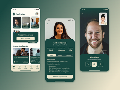 Psychology App app design figma mobile design ui ux