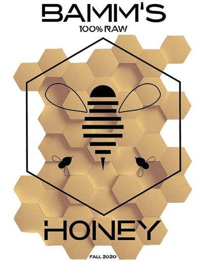 Bamm's Honey graphic design vector