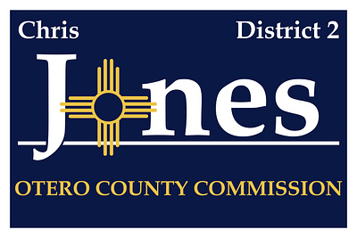 Jones for Commissioner graphic design political