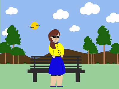 illustrated Women - Flat designed Scene adobe adobeai design flat illustration ui ux vector