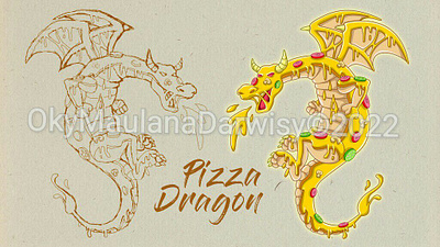 Pizza Dragon animal animation cartoon cute art design dragon draw drawing fan art fantasy graphic design illustration pizza pizza dragon t shirt visual draw