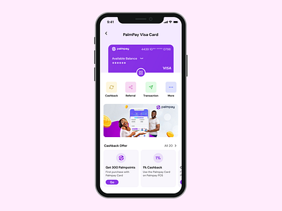 PalmPay Visa Card app bank design design app finance ios minimal money nigeria payment ui userexperience ux
