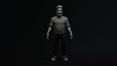 Father 3d 3d model blender cartoon character character design father male sculpt stylized zbrush