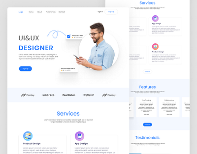 Website Design - Portfolio UIUX app design clean ui complete app design figma illustration logo modern app design ui uiux