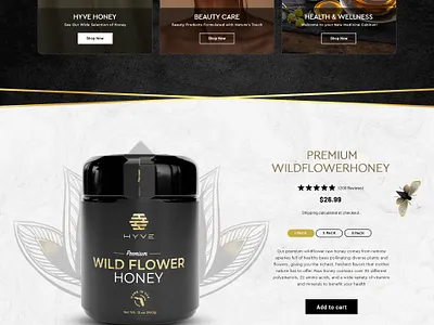 Premium Honey brand website home page 2022trendinglayout branding creativewebpage creativity ecommerce honey honey webiste design landing page design landingpage minimalwebsite premiumdesign shopify shopify store sleek and premium trendingwebsite ui ux webpagedesign website design