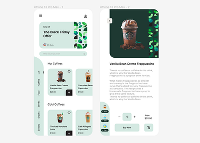 The Starbucks App app design graphic design st typography ui ux