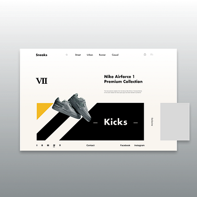 Web Design for a Sneaker Shop branding nike shoes sneakers ui ux uxui web webdesign webshop website