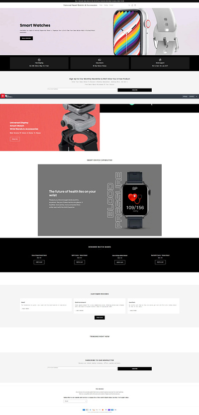 Universal Smart Watches & Accessories branding ecommerce electronics smart watch smart watchj