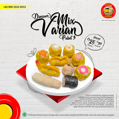 Poster Mix Varian Dimsum Package3 branding design digitalmarketing food foodandbeverage graphic design logo marketing poster posterdesign product promote promotion socialmedia