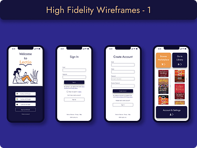 Lectio - E-Book Audiobook App - Case Study app application case study design product design ui ux