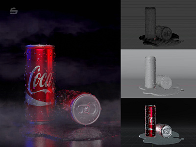 CocaCola ad - non-official 3d branding cocacola graphic graphic design illustration