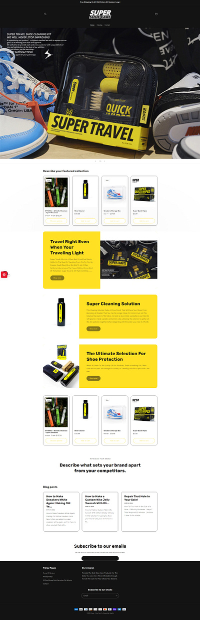 Super Shoe Care Kits accessories branding ecommerce footwear high sales niche shoes