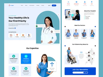 Medical Healthcare service coverphoto design graphic design interface interface design iuux design medical website minimal design ui ux design web design webdesign website design