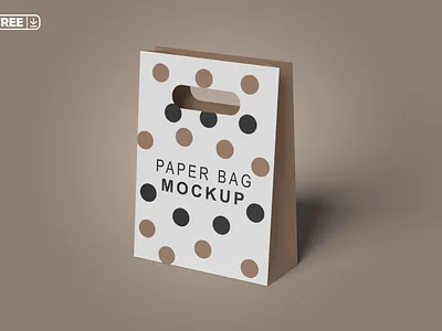 Free Paper Bag Mockup paper