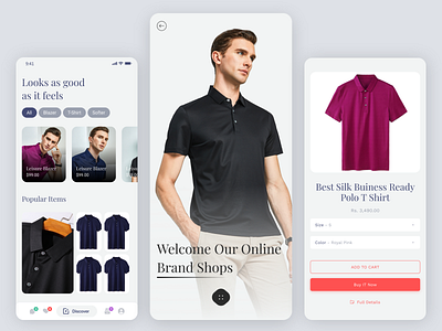 Clothing E-commerce App app clean clothes design e commerce e commerce e commerce app e commerce design e commerce shop ecommerce fashion illustration minimal mobile mobile app product shop store ui ux