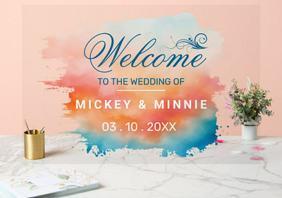 Welcome Wedding Acrylic Signs (zazzle RYK Brand acrylic signs banner branding graphic design logo welcome