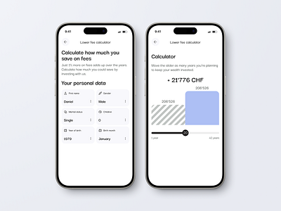 Daily UI #4 - Calculator app banking calculator dailyui design finance investing investment minimal mobile ui ux